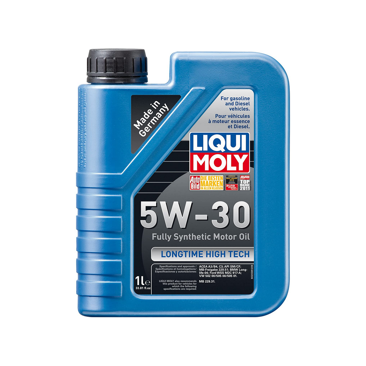 LIQUI MOLY Longtime High Tech SAE 5W-30 | 1 L | Synthesis technology motor  oil | SKU: 2038