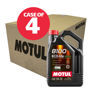 MOTUL 5L 8100 ECO-LITE GEN3 5W30 FULL SYNTHETIC ENGINE OIL 111362 - CASE OF 4 5L